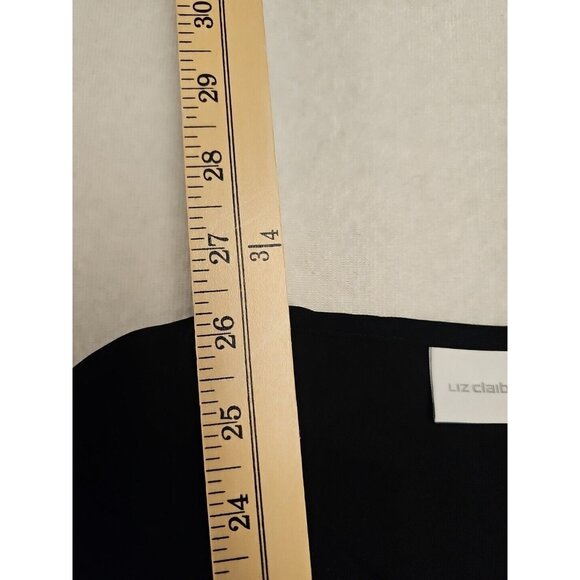 Liz Claiborne Sheer V-Neck Black Button Up Blouse Shacket Size L - Picture 4 of 7